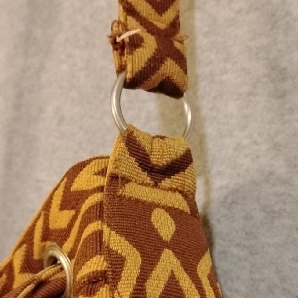 Bohemian Bucket Bag in Brown and Tan - Picture 5 of 10